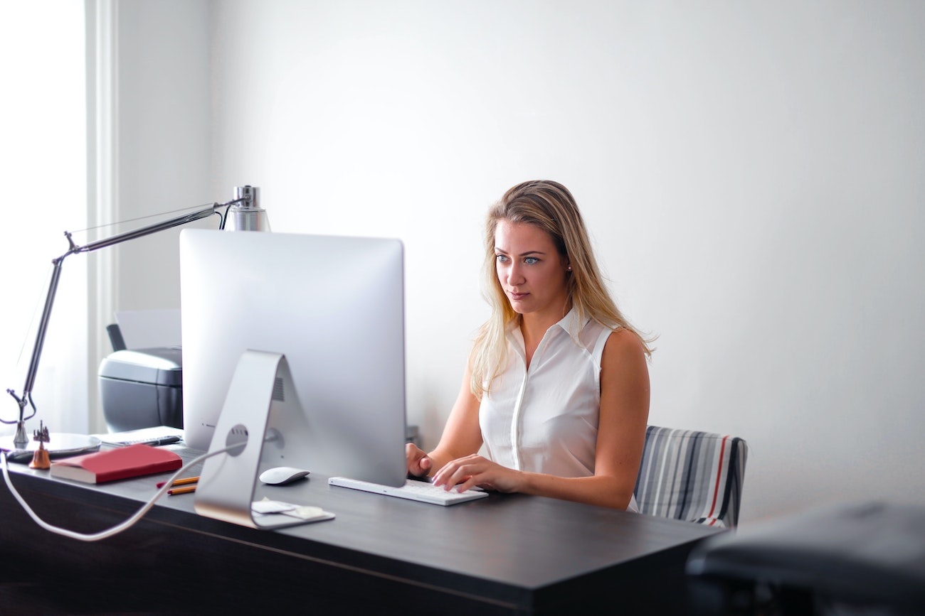 Employee working at computer